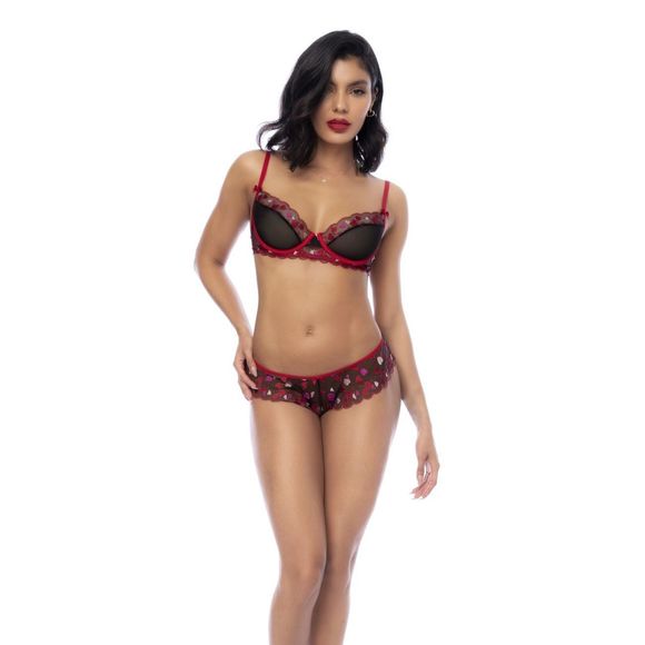 Mapale 8898 Three Piece Set Color Black-Red - Picture 7 of 10